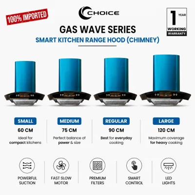 Choice Gas Wave Series Smart Kitchen Range Hood (Chimney)
