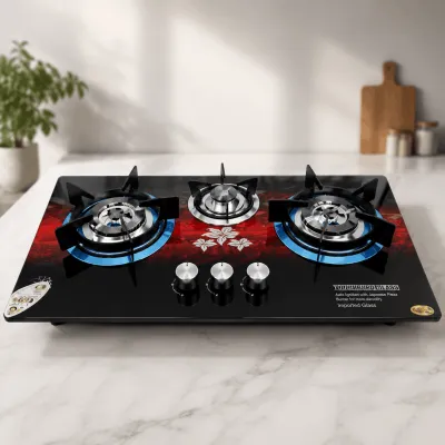 kenwood stove -3 Burner GALASS Tabletop Gas Stove