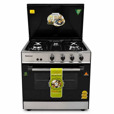 National Free-Standing 3-Burner Cooking Range with Oven & Grill