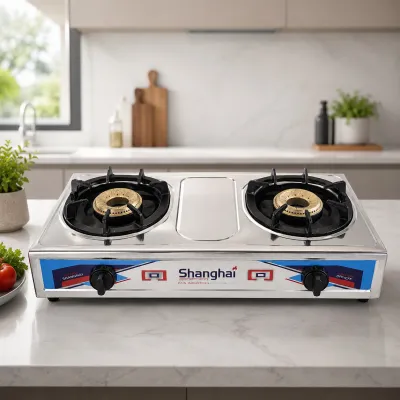 Super Fire Gas 2-Burner Stainless Steel Tabletop LPG  Gas Stove