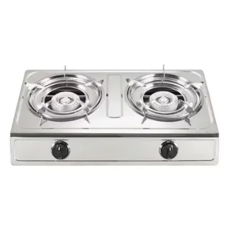 Superior Quality 2-Burner Stainless Steel Tabletop Gas Stove
